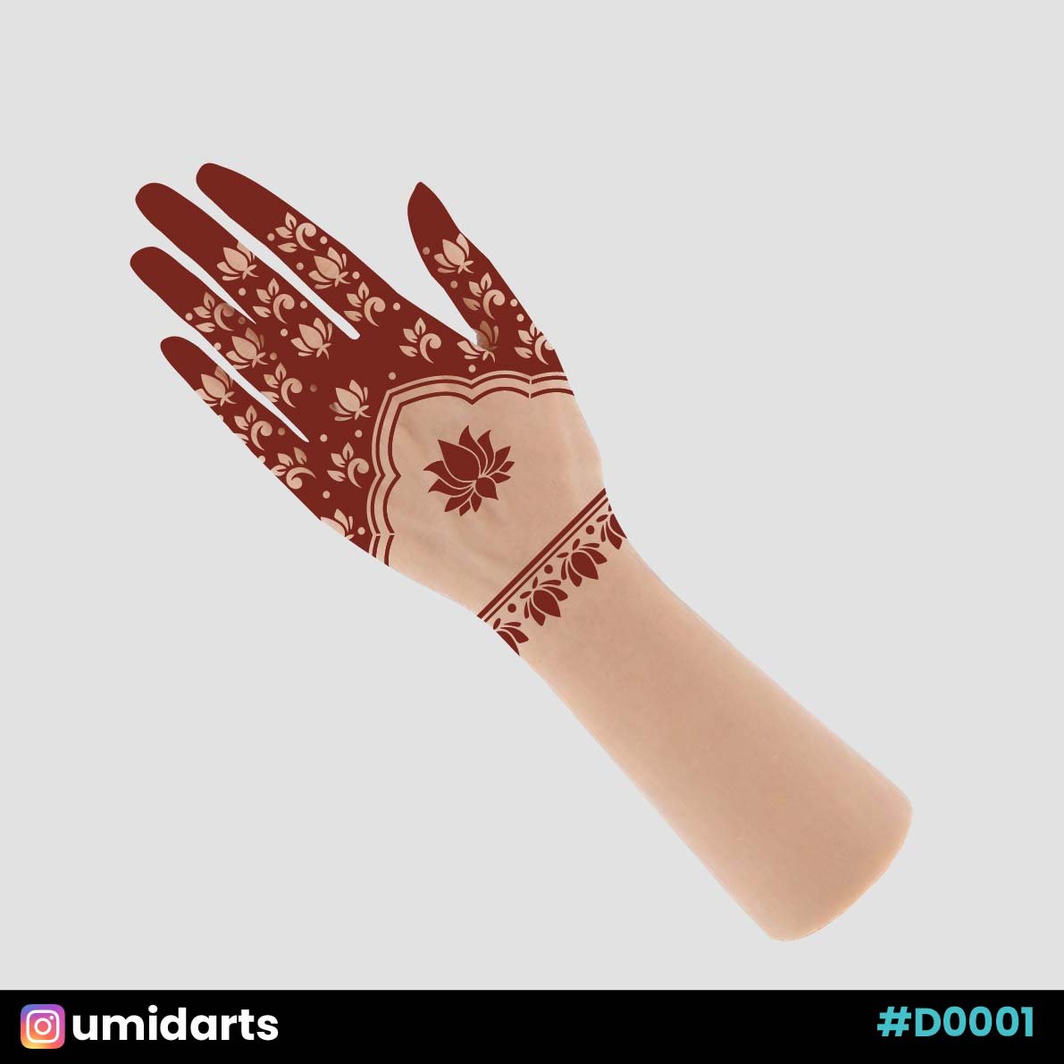 Mehandi Stencils Lotus Design